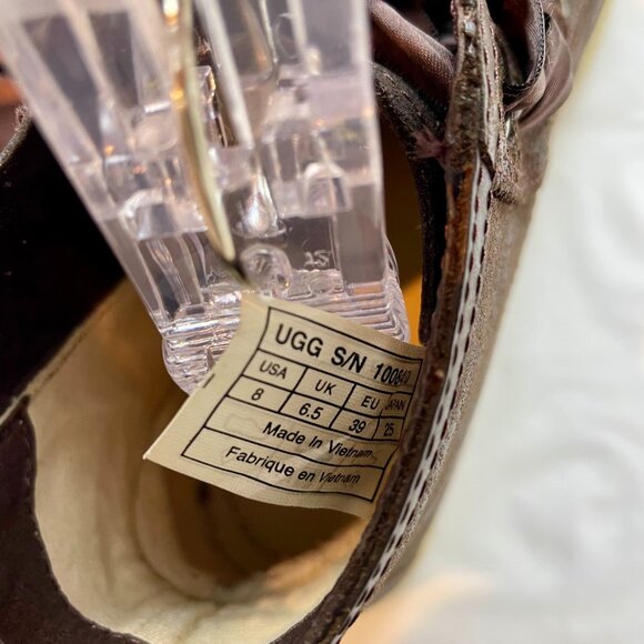 UGG Blaney Crystals Brown High-top Sneakers Size 8 - Picture 3 of 7